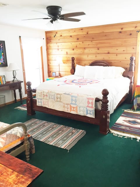 King bed in master bedroom downstairs