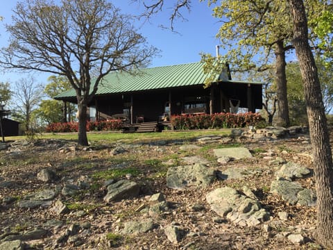 Farmhouse perched on limestone hill