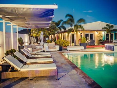 around the pool