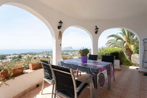 Covered terrace for dining in the shade