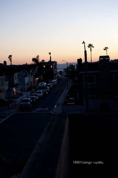 Sunset view from the rooftop deck
