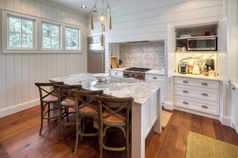 Kitchen with bar stools