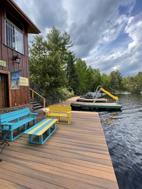 PRIVATE 100' DOCK WITH 3 PIERS AND SLIDE