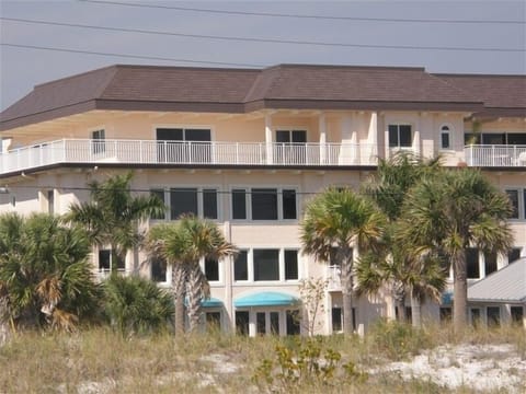 View of the condo from the beach - third floor