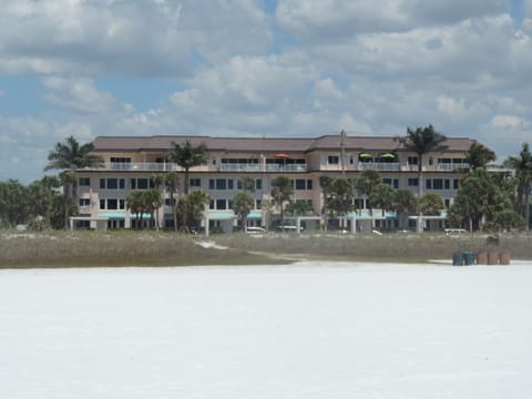 Sunset Royale condo building from the beach - easy to go back to...