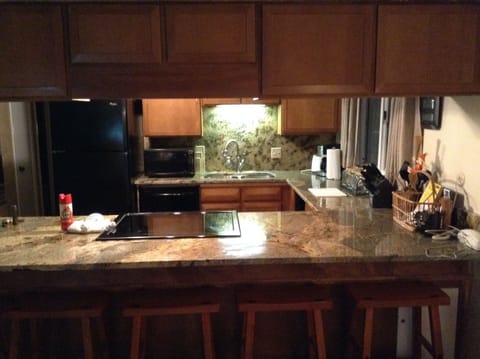 Kitchen with granite counter tops