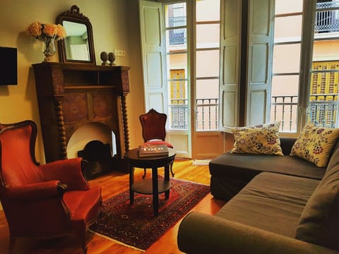 Living room overlooking the heart of the city
