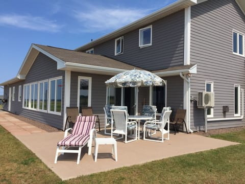 Back patio and house