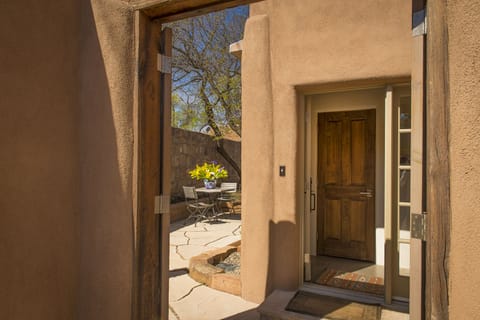 A view of one of the two portals from the front entry