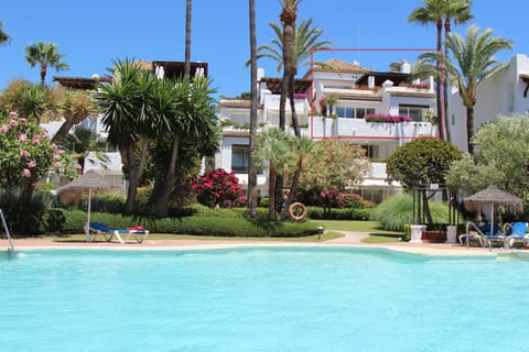 Two floor penthouse apartment by the heated pool