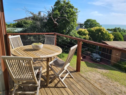 Enjoy a drink or meal on the balcony.