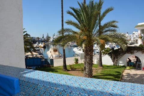 Terrace view on Yacht Marina