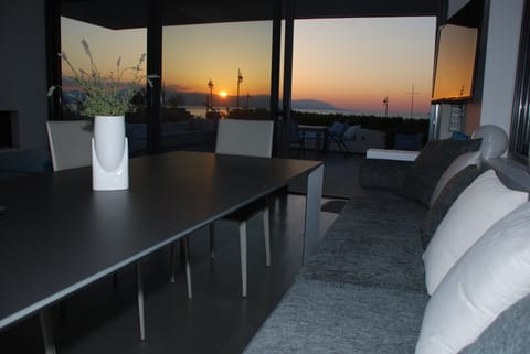 sunset in Loutraki from the Living room 