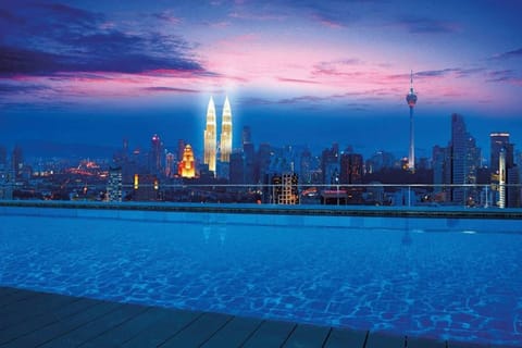 View of KLCC from the infinity pool @ 37th Floor