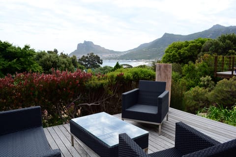 sipping cocktails on shared deck