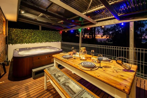 Private Spa Bath with jets on Deck  