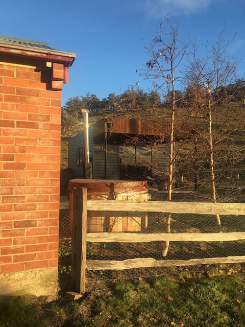 Wood fired cedar hot tub