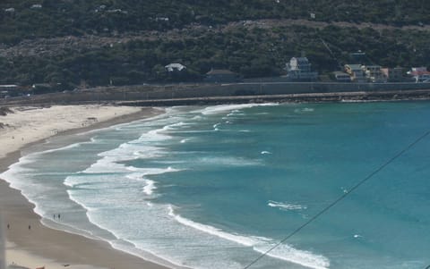 View from one of the patios of Fish Hoek beach. 