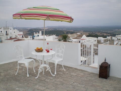 View over old town from upper terrace