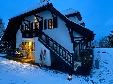 Private access to the apartment via external stairs from garden