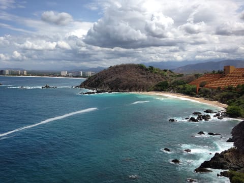 Right side view towards Las Brisas Hotel and beach
