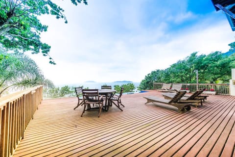 The deck around the pool