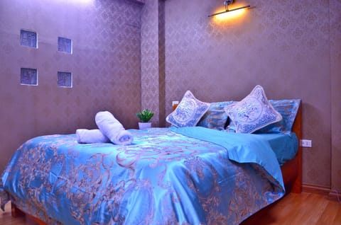 Comfy bed and cozy little apartment
