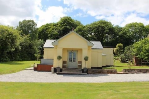 The lodge and surrounding garden