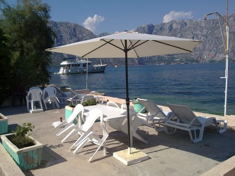 Waterfront terrace , just across the apartment , 5 meters