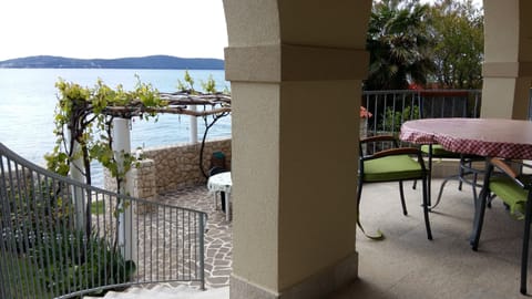 from your balcony to the sea