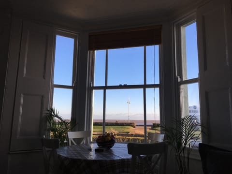 Bay window with sea views