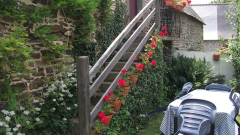 Private garden at the back of La Lune can be accessed from bedroom. 