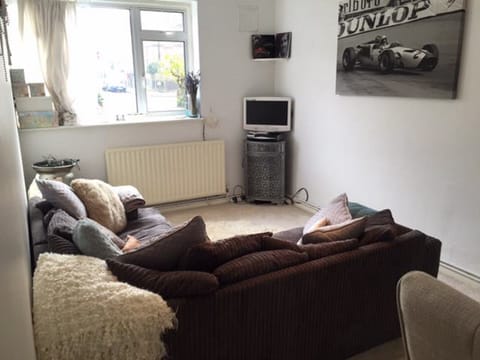 Living room with comfy sofa Seats 4