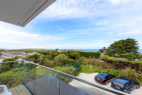 Balcony with sea views