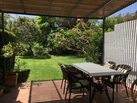 Outdoor terrace and dining table