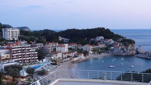 Twilight in Przno Bay seen from front balcony

