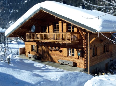 The chalet in winter
