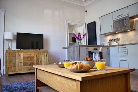 SMART television in our open plan lounge and kitchen