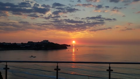 Beautiful sunset from the balcony