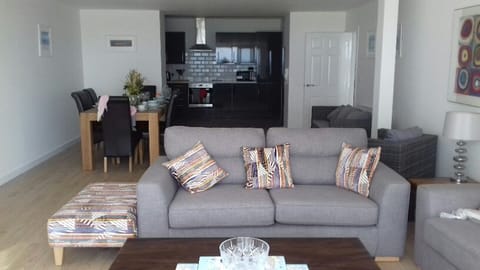 Living and dining areas