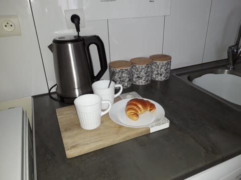 Coffee and croissants from the local bakery