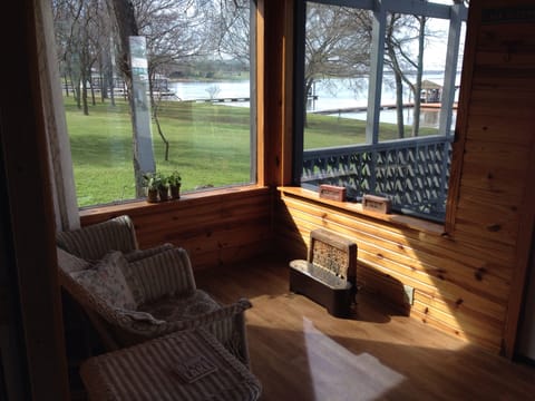 Sun room is a cozy place in winter