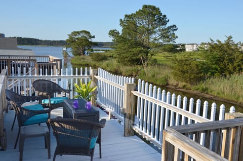 The best spot to chill.  What a view of the bay and the preserved land. 