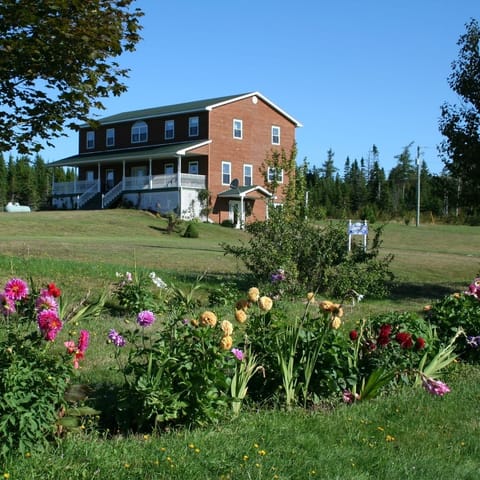 Exterior View from flower beds
