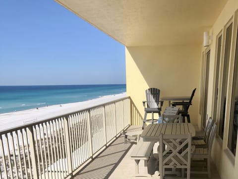 Spectacular Gulf Front vires from the 40 foot balcony with brand new furniture