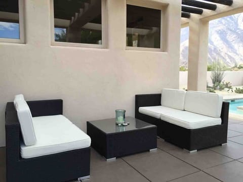 Upper patio near bbq grill