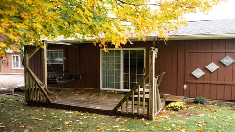 Front of house with deck