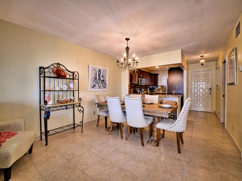 Spacious dining room area.