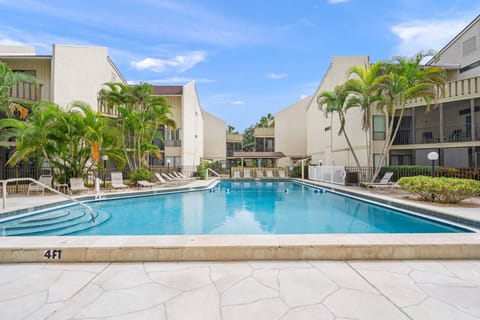 Take a dip in the heated communal pool