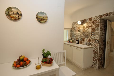 Stylish kitchen with 2 large fridges to store all your food and drinks